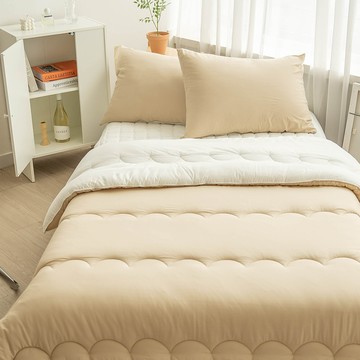 atonalo 100% 莫代爾 圓弧薄被  淺褐色  S/SS(160 x 210cm)