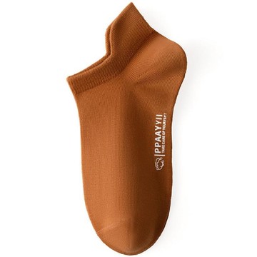 純棉素色女短襪3入-焦糖 _廠商直送