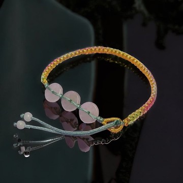 【願‧平安】冰種翡翠平安扣編織手鍊 | 天然緬甸A貨翡翠 | 送禮