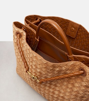 Bottega Veneta Andiamo Intrecciato Large suede tote bag