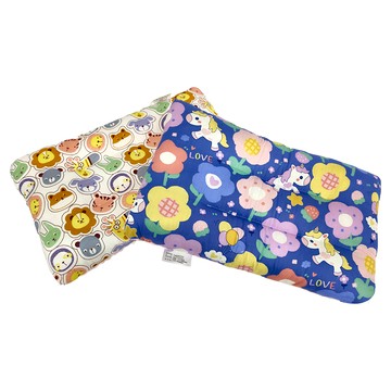 兒童枕頭 2入組 表布材質正面:100%棉  43 x 28 x 6cm  花朵獨角獸 + 動物世界 多色