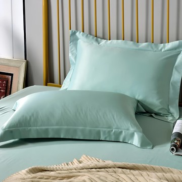 Betrise 貝翠絲 環保印染抗菌天絲素色歐式壓框薄枕套  75 x 45cm  晨暮破曉  1件