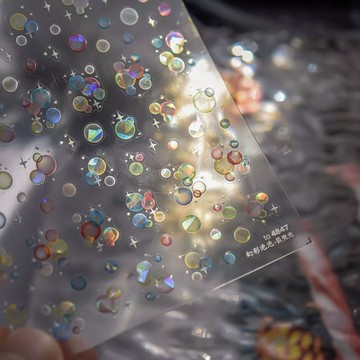 💗台灣出貨💗新款夢幻貝殼美甲海星貼紙彩色泡泡海洋可愛背膠diy裝飾多巴胺