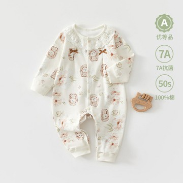 2025寶寶衣服純棉a類嬰兒長袖連體衣四季款7A抗菌新生嬰兒連體衣鑫弘-萌寶童裝可開發票
