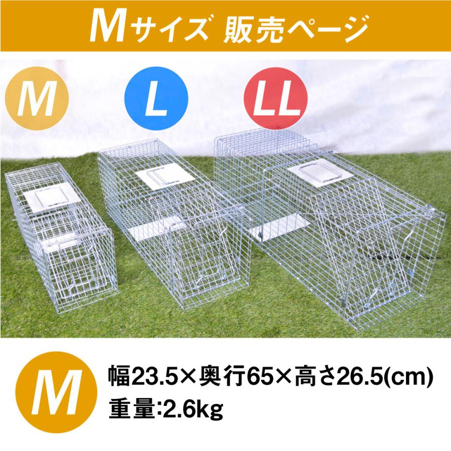 捕獲器 捕獲機 アニマルトラップ 動物捕獲器M 1個 トラップ 駆除 捕獲 踏板式 捕獲機 動物 hkkk 国華園