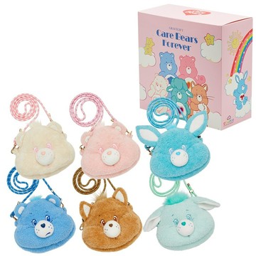 【Grace Gift】盲盒 包包【CareBears-童話小熊系列 毛絨多用途背包放大版盲盒】6款 隨機