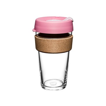 澳洲 KeepCup 軟木隨行杯 L (甜心粉) 454ml 隨身咖啡杯 環保杯 玻璃杯 隔熱杯