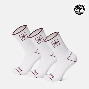 Timberland 中性白色馬年特別款短筒襪|A69U6100