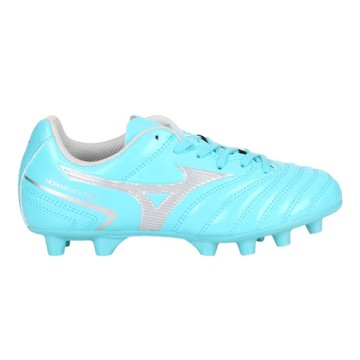 MIZUNO MONARCIDA NEO II男女兒童室外足球鞋-3E P1GB232525 湖水藍銀