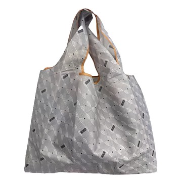 FIFIOO 超質感厚實環保購物袋 日式和風灰藍 50g  58x40x26(手提袋)cm  1個