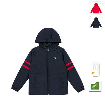 【FILA】KIDS 孩童款 抗UV 輕羽絨外套-丈青 1JKY-8417-NV