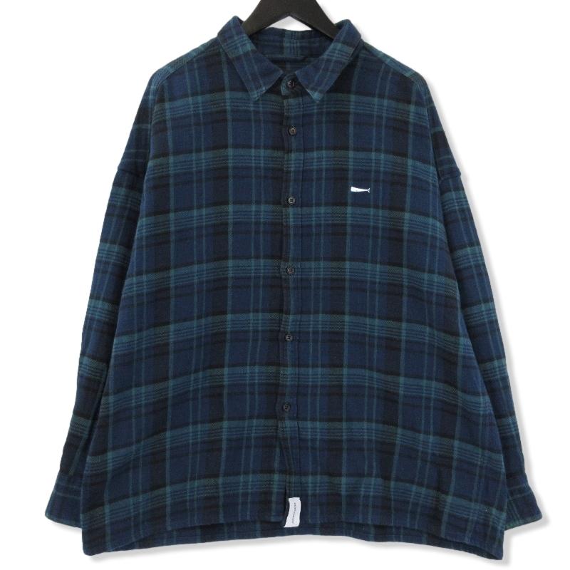 DESCENDANT ディセンダント 長袖ネルシャツ BASIN BLACKWATCH LS SHIRT