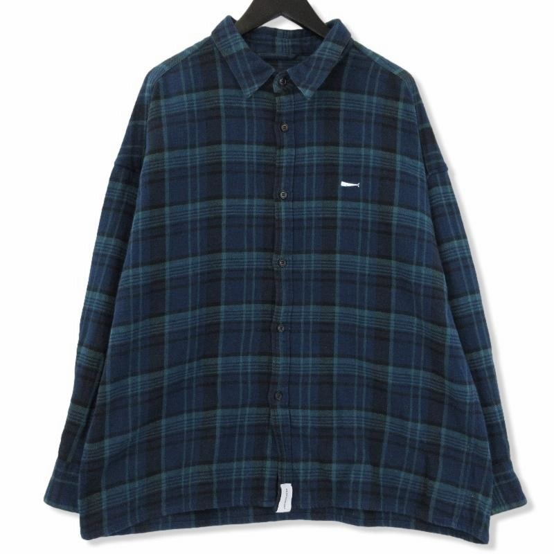 DESCENDANT ディセンダント 長袖ネルシャツ BASIN BLACKWATCH LS SHIRT ...