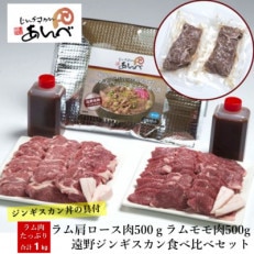 ラム肉合計1kg!元祖「あんべ」の遠野ジンギスカン食べ比べあんべのジンギスカン丼の具セット