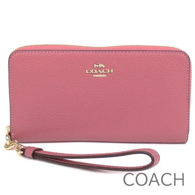 コーチ 長財布 レディース COACH レザー ストラップ付き | LINEショッピング