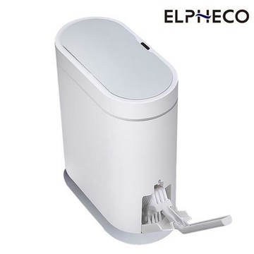 【美國ELPHECO】防水感應馬桶刷垃圾桶8公升 ELPH6712W
