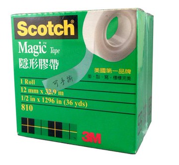 【文具通】3M Scotch 隱形 膠帶 810 約12mm x 32.9m E1040004【APP滿額下單4%點數(單一帳號最高1000點)】7/31止