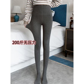 大碼連褲襪顯瘦美腿胖mm精梳棉春秋款女200斤彈力高腰打底不掉襠
