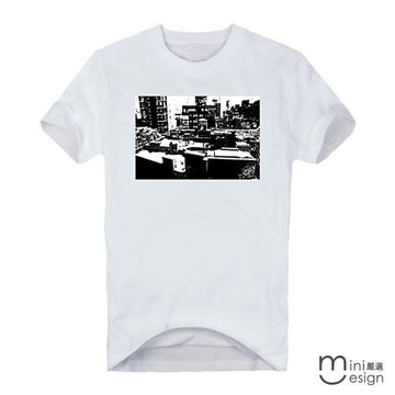 Minidesign-hihop城市影像潮流設計短T 五色