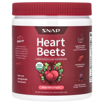 Snap Supplements, Heart Beets，什錦漿果味，8.8 盎司（250 克）