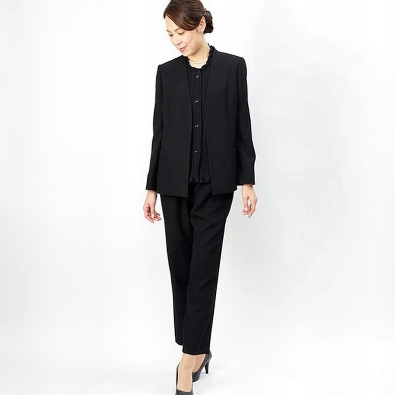 ブラックフォーマル レディース 東京ソワール 礼服 喪服 ジャケット ブラウス パンツ ゆったり 大きいサイズ 通販 Lineポイント最大0 5 Get Lineショッピング