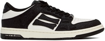 AMIRI 白色 & 黑色 Shimmer Skel Top Low 运动鞋