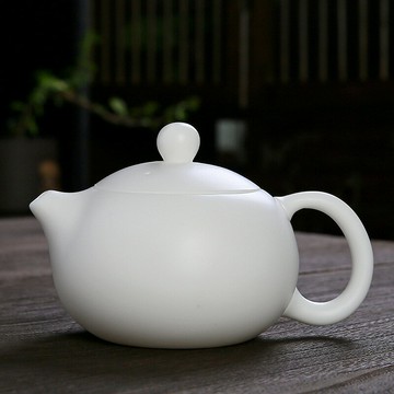 優樂悅~素燒白瓷茶壺手工西施壺大號主人杯德化陶瓷羊脂玉功夫茶具泡茶壺手沖壺 茶壺