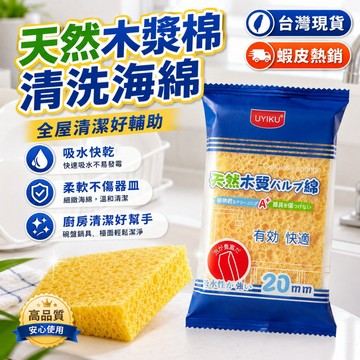 【免運🔥UYIKU木漿海綿】菜瓜布 神奇海綿 木漿棉不沾油 廚房專用洗碗神器 家用洗碗布 清潔海棉 天然劍麻布 不沾油