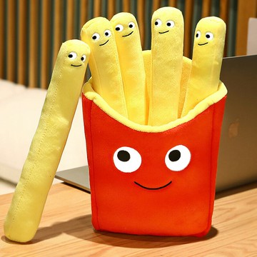 網紅薯條零食抱枕公仔床上搞怪玩偶搞笑娃娃創意丑萌生日禮物女生