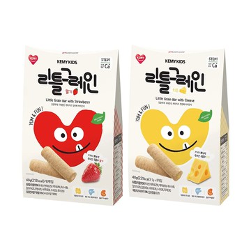 KEMY KIDS - 貪吃凱米 穀物小捲心兩入組-草莓+起司