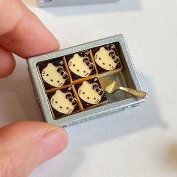 迷你kt提拉米蘇微縮仿真蛋糕食玩過家家玩具娃娃屋擺件場景模型