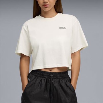 Puma x ROSE 短版上衣 Women Tee 聯名 米白 短袖 朴彩英 無小卡 63380677