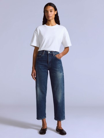 BLUETAB™ Column 日本製高腰直筒丹寧牛仔褲 / 微彈布邊面料 人氣新品