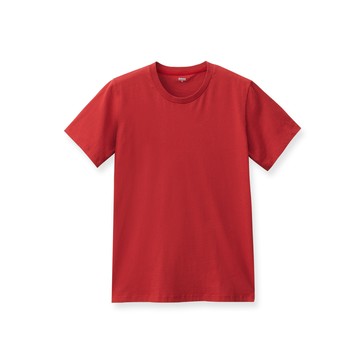 素面圓領T恤(中灰桔)-男