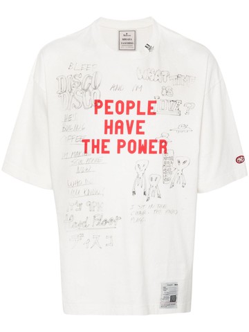 Maison MIHARA YASUHIRO - distressed-effect T-shirt - men - Cotton - 44 - Neutrals