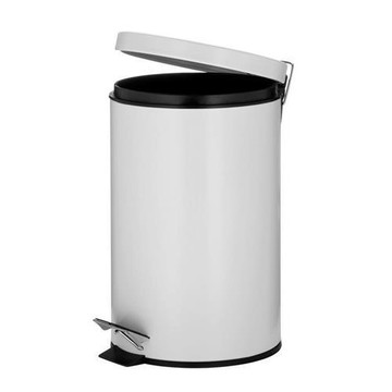 《KELA》Malta腳踏式垃圾桶(雲朵白12L) | 緩衝闔蓋 回收桶 廚餘桶 踩踏桶