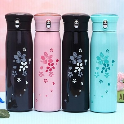水筒 ボトル 500ml 桜 可愛い おしゃれ 保温 保冷 魔法瓶 ステンレススチール 通販 Lineポイント最大get Lineショッピング