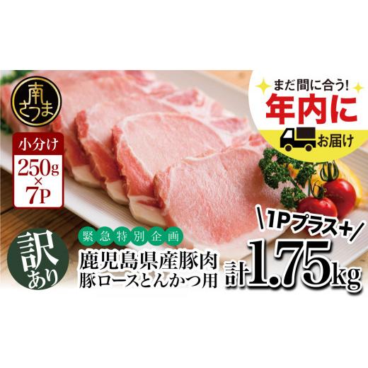 ふるさと納税 鹿児島県 南さつま市 畜産王国鹿児島の 豚ロース とんかつ用 1.75kg（通常1.5kgにプラス1パック） 肉 お肉 焼肉 炒め物 とんかつ ステ…