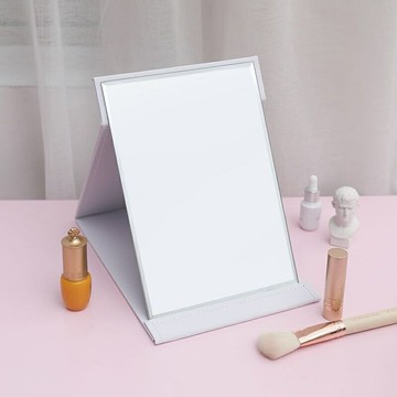 【破損補發】鏡子 化妝鏡 摺疊 大號 臺式加厚 便攜隨身 高清 公主桌面梳妝鏡