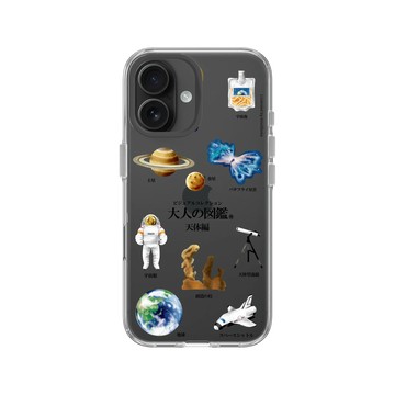 iPhone 16 Clear Case（相機按鈕） 透明 - 大人の図鑑 - 宇宙編