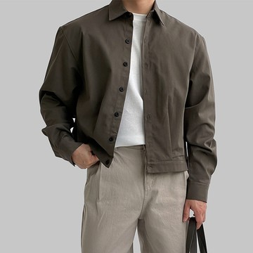 正韓翻領俐落短版鈕扣夾克外套 4色 YUPPIE 預購商品 0821