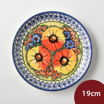 波蘭陶 古典花園系列 圓形餐盤 19cm 波蘭手工製