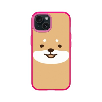 iPhone 15 Clear 粉漾桃 - 柴語錄 Shiba Says - 廢柴大臉(直)
