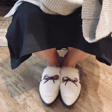 Ruby 毛毛穆勒鞋(兩色) MIT款
