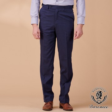 【BARONECE】商務質男品味平面西褲_藍(523127-10)