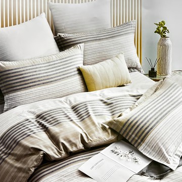 台灣 AGAPE 100%法式天絲床墊套 + 枕套  紳夜品格  單人