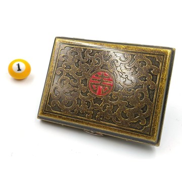 正品附發票 雙槍菸盒 *一世吉祥* 古銅刷舊 薄型設計 (8MM可放16支) ✦球球玉米斗✦