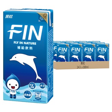 黑松 FIN 補給飲料  補充水分及電解質  等滲透壓設計  低熱量  24入  300ml