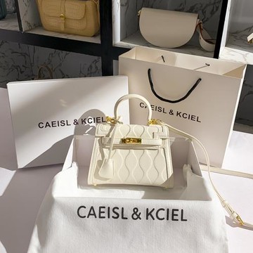 香港Caeisl Kciel小眾設計壓花凱莉包包女2022新款高級質感手提包