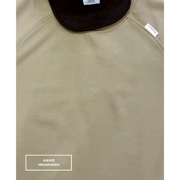 Nor.116 厚磅落肩小標短T-卡其《NORN5005116》